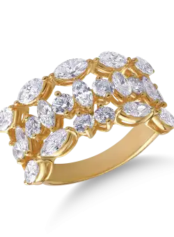 Inel din aur galben de 18K cu diamante de 2.8ct