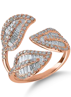 Inel din aur roz cu diamante de 1.22ct