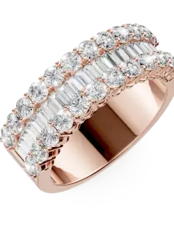 Inel din aur roz cu diamante microsetting de 2ct