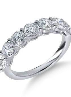 Inel semieternity din aur alb cu diamante de 2.1ct