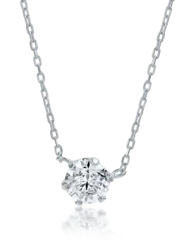 Lant din aur alb cu pandantiv cu un diamant de 0.31ct