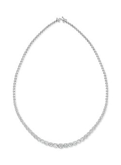 Lant din aur alb de 18K cu diamante de 3ct