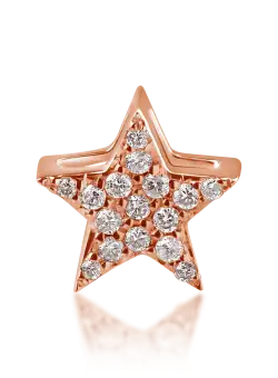 Pandantiv steluta din aur roz cu diamante de 0.07ct