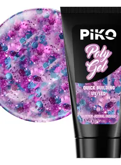 Polygel color, Piko, 30 g, 55 Glitter Astral Indigo
