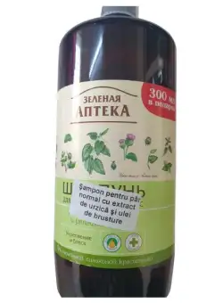 Sampon pentru Par Normal cu Extract de Urzica si Ulei de Brusture Zelenaya Apteka, 1000ml