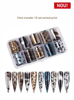 SET 10 BUC FOLIE TRANSFER ANIMAL PRINT