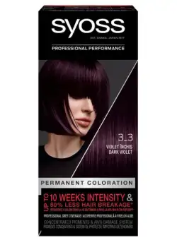 Vopsea de Par Permanenta - Syoss Professional Performance Permanent Coloration Baseline, nuanta 3_3 Dark Violet