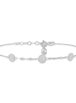 Bratara cu banuti din aur alb