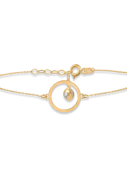 Bratara cu inimioara din aur galben