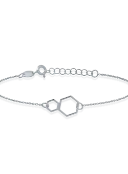 Bratara cu pandantiv geometric din aur alb