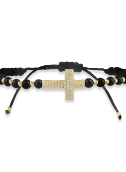 Bratara cu snur din aur galben