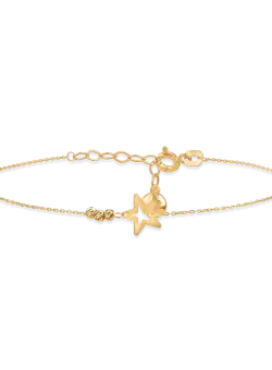 Bratara cu steluta din aur galben