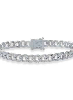 Bratara cu zale din aur alb cu diamante de 2.7ct