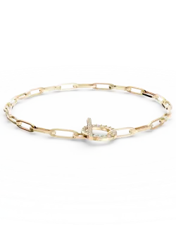 Bratara cu zale din aur galben cu diamante de 0.2ct