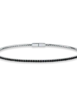 Bratara din aur alb cu diamante negre de 1ct