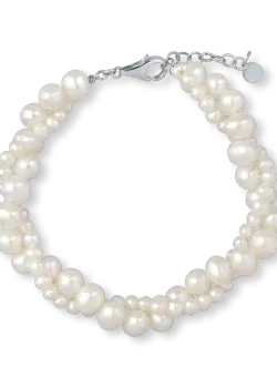 Bratara din aur alb cu perle de cultura de 84.3ct