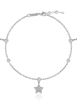 Bratara din aur alb de 14K