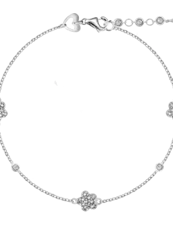 Bratara din aur alb de 14K