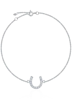 Bratara din aur alb de 14K cu diamante de 0.038ct