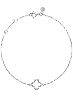 Bratara din aur alb de 18K cu diamante de 0.076ct