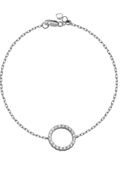 Bratara din aur alb de 18K cu diamante de 0.5ct