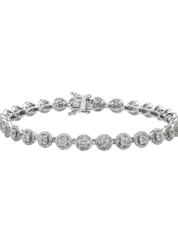 Bratara din aur alb de 18K cu diamante de 5ct