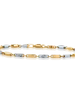 Bratara din aur alb-galben