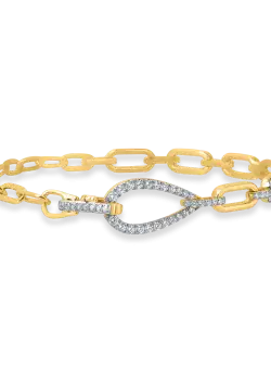 Bratara din aur galben cu diamante microsetting de 1ct