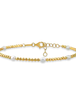 Bratara din aur galben cu perle naturale