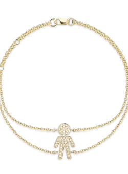 Bratara din aur galben de 18K cu diamante de 0.17ct