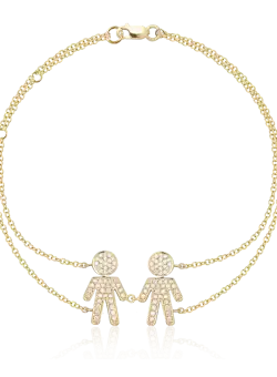 Bratara din aur galben de 18K cu diamante de 0.33ct