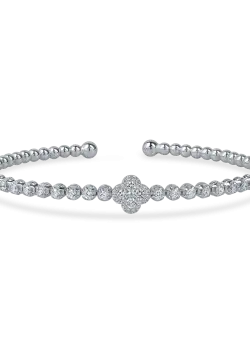 Bratara fixa din aur alb cu diamante de 0.8ct