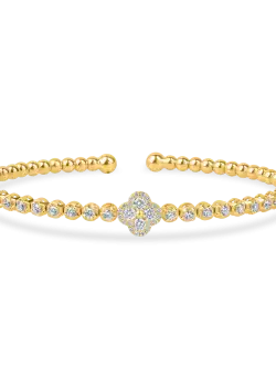 Bratara fixa din aur galben cu diamante de 0.8ct