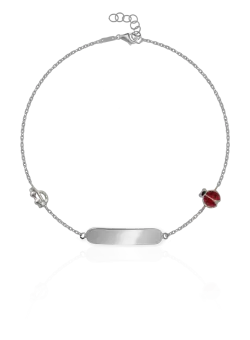 Bratara pentru copii din aur alb de 14K