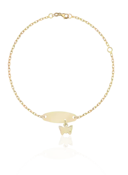 Bratara pentru copii din aur galben de 14K