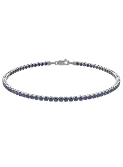 Bratara tennis din aur alb