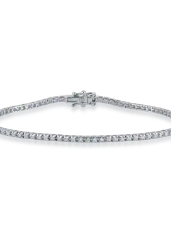 Bratara tennis din aur alb cu diamante de 0.48ct