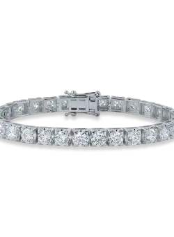 Bratara tennis din aur alb cu diamante de 12.64ct