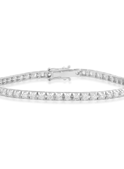 Bratara tennis din aur alb cu diamante de 2.10ct