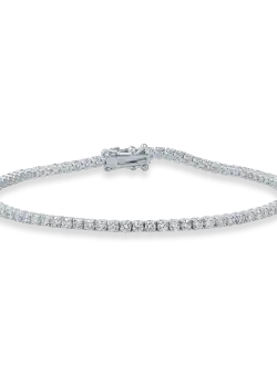 Bratara tennis din aur alb cu diamante de 2.5ct