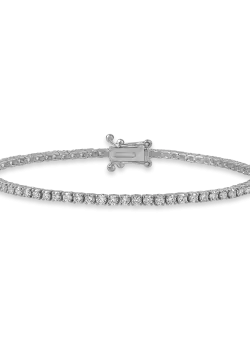 Bratara tennis din aur alb cu diamante de 2ct