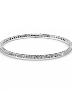 Bratara tennis din aur alb cu diamante de 2ct