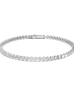 Bratara tennis din aur alb cu diamante de 2ct create in laborator