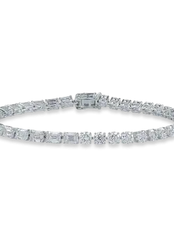 Bratara tennis din aur alb cu diamante de 7.86ct