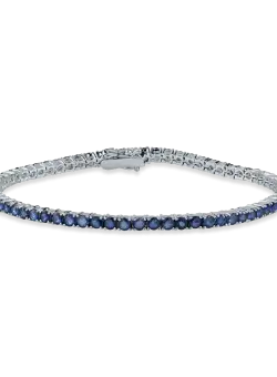 Bratara tennis din aur alb cu safire de 4.6ct