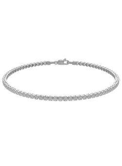 Bratara tennis din aur alb de 14K
