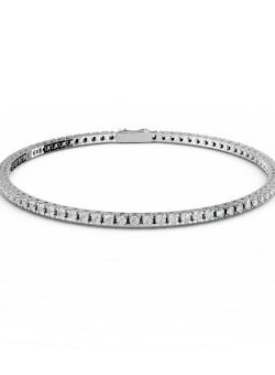 Bratara tennis din aur alb de 14K