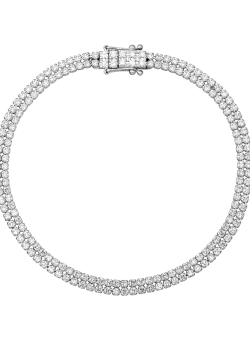 Bratara tennis din aur alb de 14K cu diamante de 2.5ct