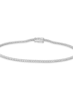 Bratara tennis din aur alb de 18K cu diamante de 1.18ct