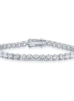 Bratara tennis din aur alb de 18K cu diamante de 14.11ct